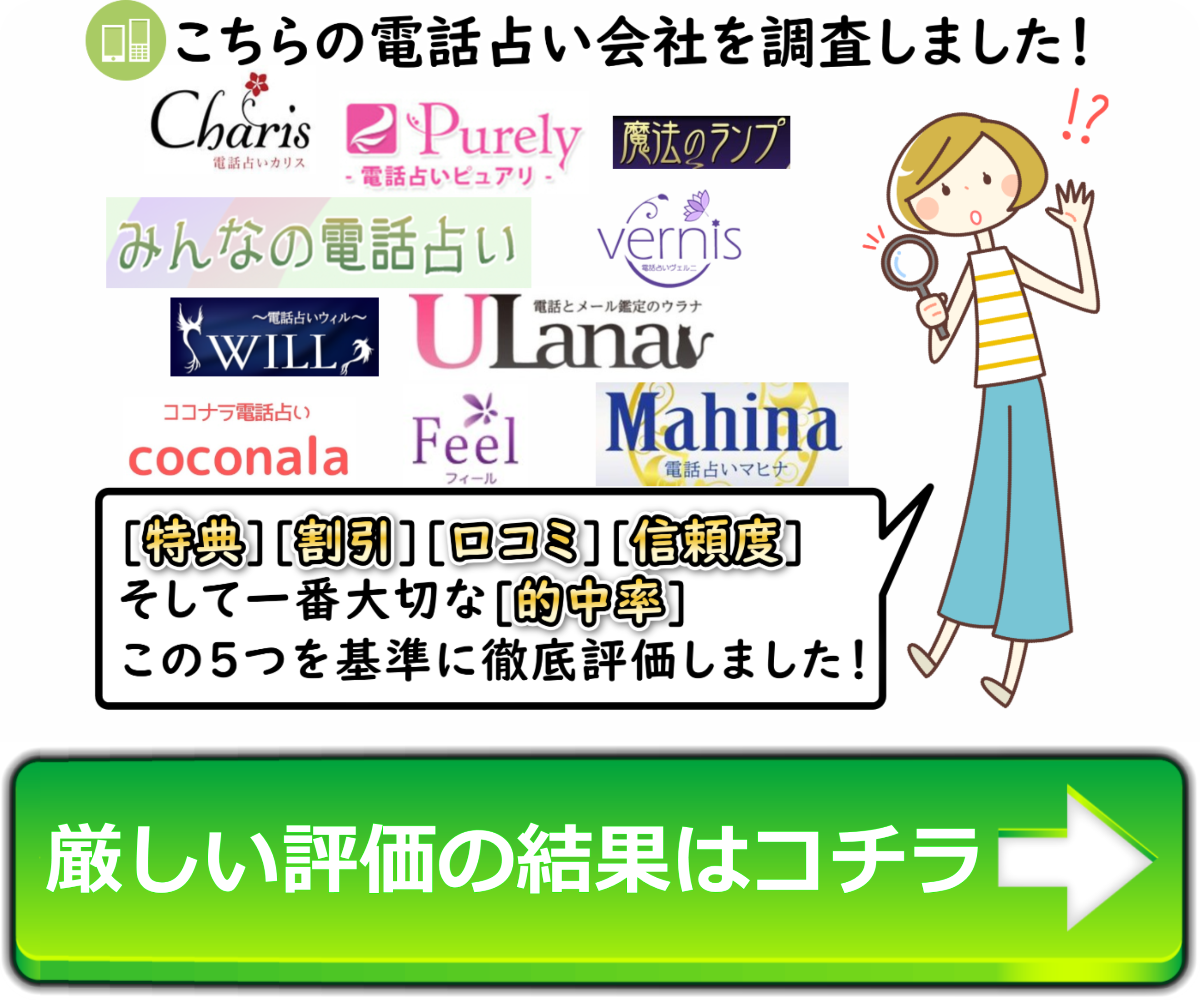 当たる電話占いの口コミ評判ランキング
